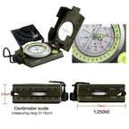 Waterproof Metal Compass with Noctilucent Display Portable Outdoor Navigation Tool for Hiking