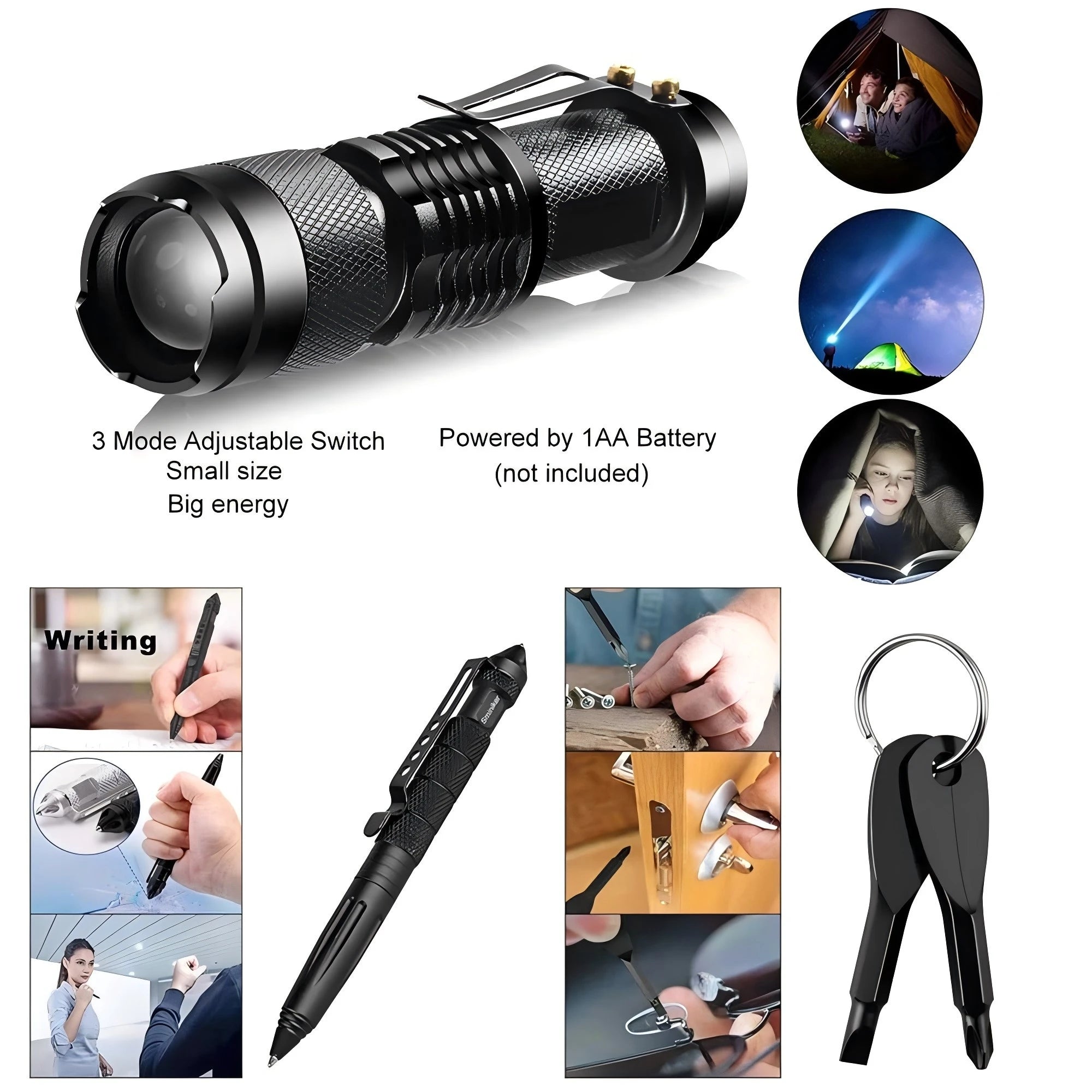 Professional Outdoor Survival Kit with First Aid, Multi-Tool, and Tactical Gear for Camping and Adventure