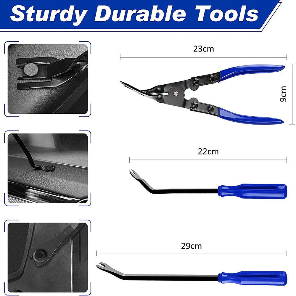 43-Piece Car Trim Removal Tool Set with Storage Bag for Interior Panel, Clip and Dashboard Disassembly