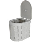 Portable Folding Camping Toilet with Odor Control Bags Non-Slip Base for Travel Caravan Outdoor Use