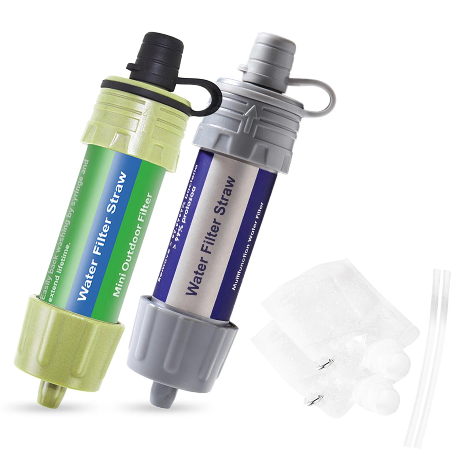 Compact Outdoor Water Filter Straw Portable Drinking Water Filtration Tool for Camping and Travel