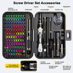 Professional 132-Piece Precision Screwdriver Set Magnetic Torx Phillips Bits for Phone, Watch, Drone Repair