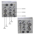 7-Piece Heavy Duty Disc Cutter Punch Set High Carbon Steel Round Jewelry Cutting Tool