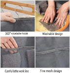 Foldable Hanging Storage Organizer Double Sided Wardrobe Bag for Underwear and Socks