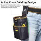Heavy Duty Nylon Tool Waist Bag with Rotating Hook Multi Pocket Storage Pouch for Electrician Carpentry
