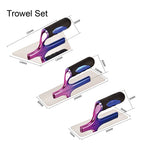 3 Piece Stainless Steel Plaster Spatula Set Ergonomic Handle Drywall Finishing Tools