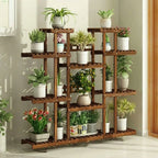 Wooden Multi-Tier Plant Shelf Stand Indoor Outdoor Flower Pot Display Rack
