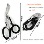 Multifunction Emergency Shears with Strap Cutter and Glass Breaker Portable Utility Scissors