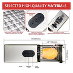 Electric French Fry Cutter Stainless Steel Potato Chips Slicer with 2 Interchangeable Blades