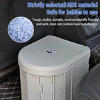 Portable Folding Camping Toilet with Odor Control Bags Non-Slip Base for Travel Caravan Outdoor Use