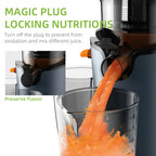 Portable Slow Masticating Juicer 200W with 78mm Wide Feed Chute for Fruit and Vegetable Juice