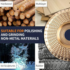 Wood Carving Disc Set 5 Piece Angle Grinder Shaping Wheel Kit 10cm Woodworking Abrasive Discs