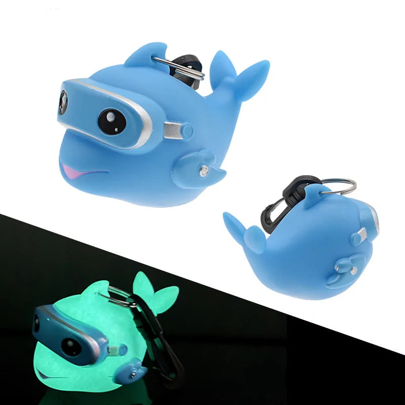 Diving Regulator Mouthpiece Cover Luminous Dolphin Design with 360 Degree Rotating Clip