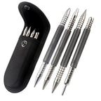 4-Piece Spring Loaded Nail Punch and Hinge Pin Removal Tool Set for Woodworking and Door Hinge Repair