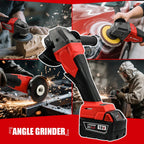 Heavy Duty 125mm Brushless Angle Grinder for 18V Battery Pin Cordless Grinding and Cutting Tool