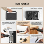 Portable 7-Piece Household Tool Kit with Rechargeable Electric Screwdriver and Storage Case