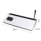 Desktop Glass Whiteboard 39 x 17.5 x 5 cm with Storage Drawer and Marker Tray