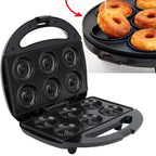 Portable Mini Donut Maker Machine 750W with Non-Stick Plates and Double-Sided Heating