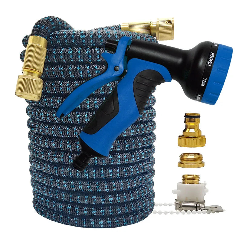 Expandable Garden Hose Pipe with Multifunction Spray Gun Flexible Water Hose for Yard Cleaning