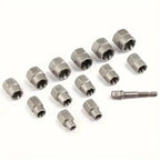 Damaged Bolt and Nut Extractor Set 14-Piece Heavy Duty Socket Kit with Chrome Steel Storage Box