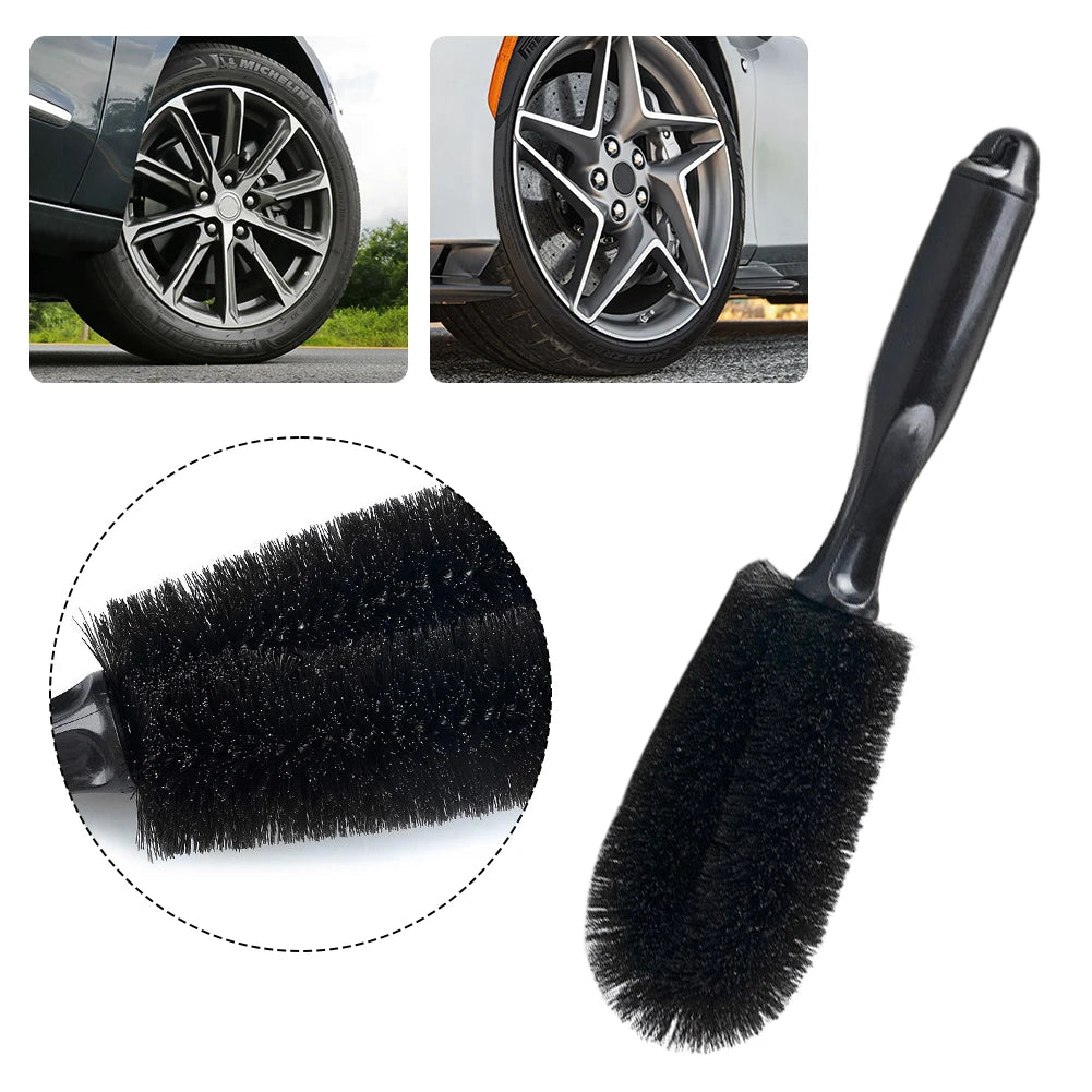 Car Wheel Rim Hub Cleaning Brush Soft Bristle Tire Detail Brush Tire Cleaning Brushes Tools Auto Detailing Washing Tools