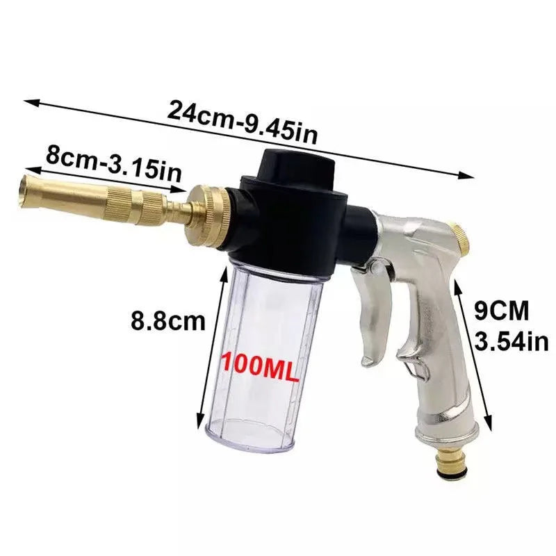 High Pressure Metal Garden Hose Spray Nozzle with Variable Flow Control for Car Washing and Plant Watering