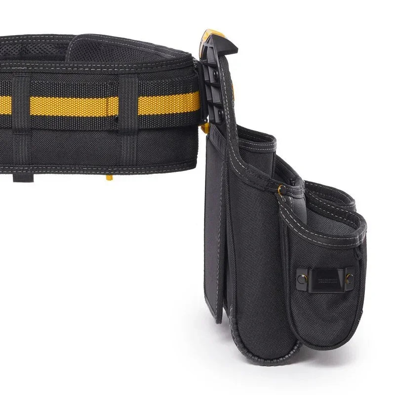 Heavy Duty 3 PC Framer Tool Belt Set with Padded Waist Belt, Hammer Loop and Multi Pocket Tool Pouch