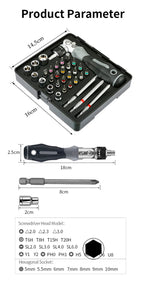 Magnetic Ratchet Screwdriver Set with Hex Wrench Bits – Multi-Direction Repair Tool Kit for Computer, Car & Bike