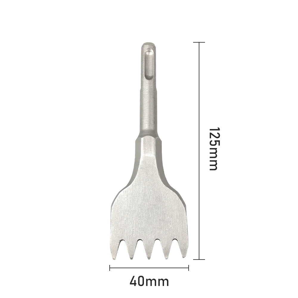 5 Piece SDS Plus Tile Shovel Drill Bit Set for Concrete Wall Masonry Slotting Electric Hammer Spade Bits