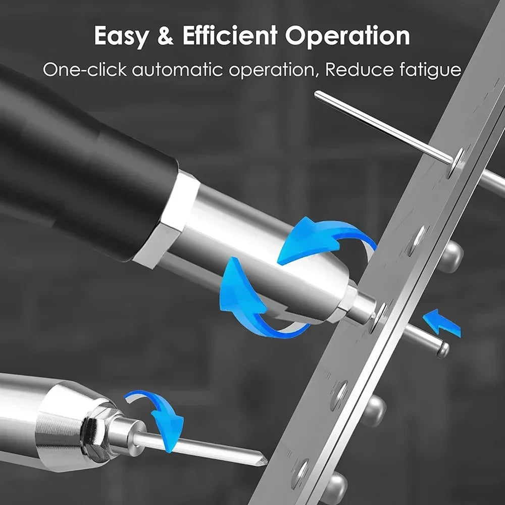 Cordless Brushless Electric Rivet Gun 2.4-5.0mm Automatic Riveting Tool for 18V Lithium Battery