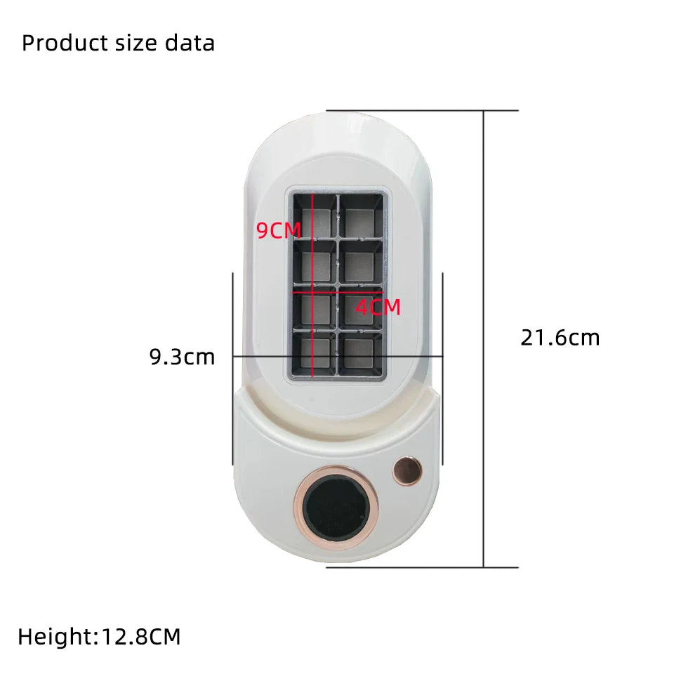 Portable Countertop Ice Maker Machine 120W Fast Freezing 8 Cubes Per Cycle for Home Office Camping