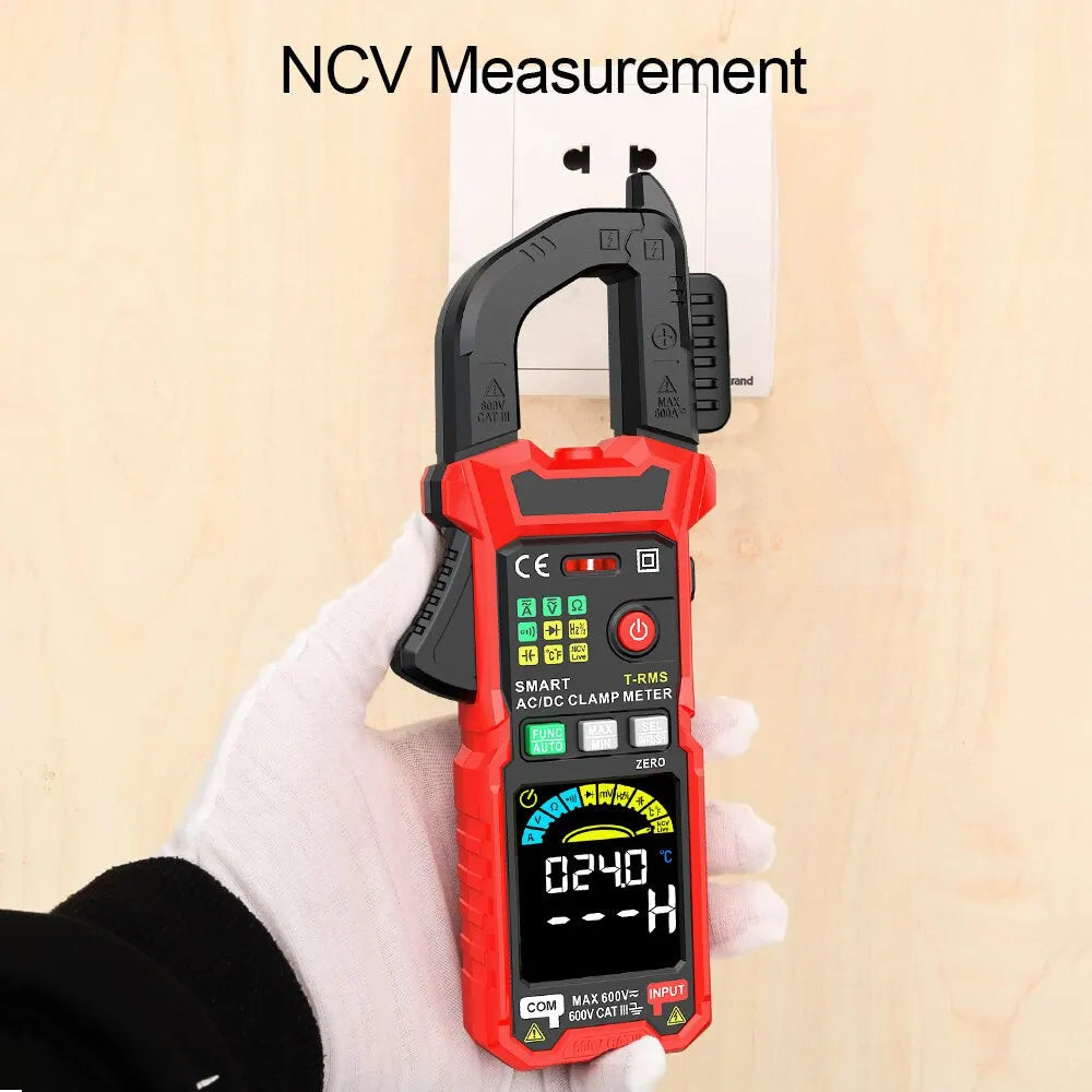 Heavy Duty Digital Clamp Meter Multimeter with True RMS AC DC Measurement NCV Temperature Tester