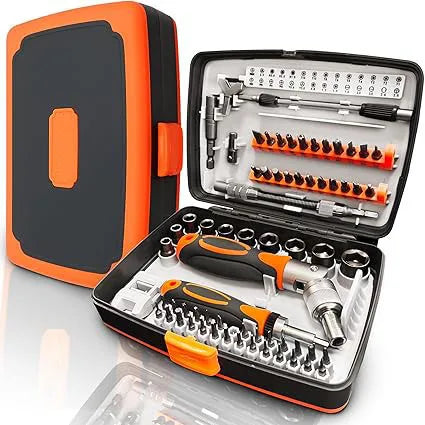 68-in-1 Precision Screwdriver Set with 60 Magnetic Bits and Portable Storage Case