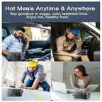 Electric Lunch Box 1.8L Portable Food Warmer 75W Leakproof for Car Truck Office with Carry Bag