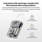Rechargeable Portable Air Compressor 150 PSI with Digital Control Tire Inflator Pump