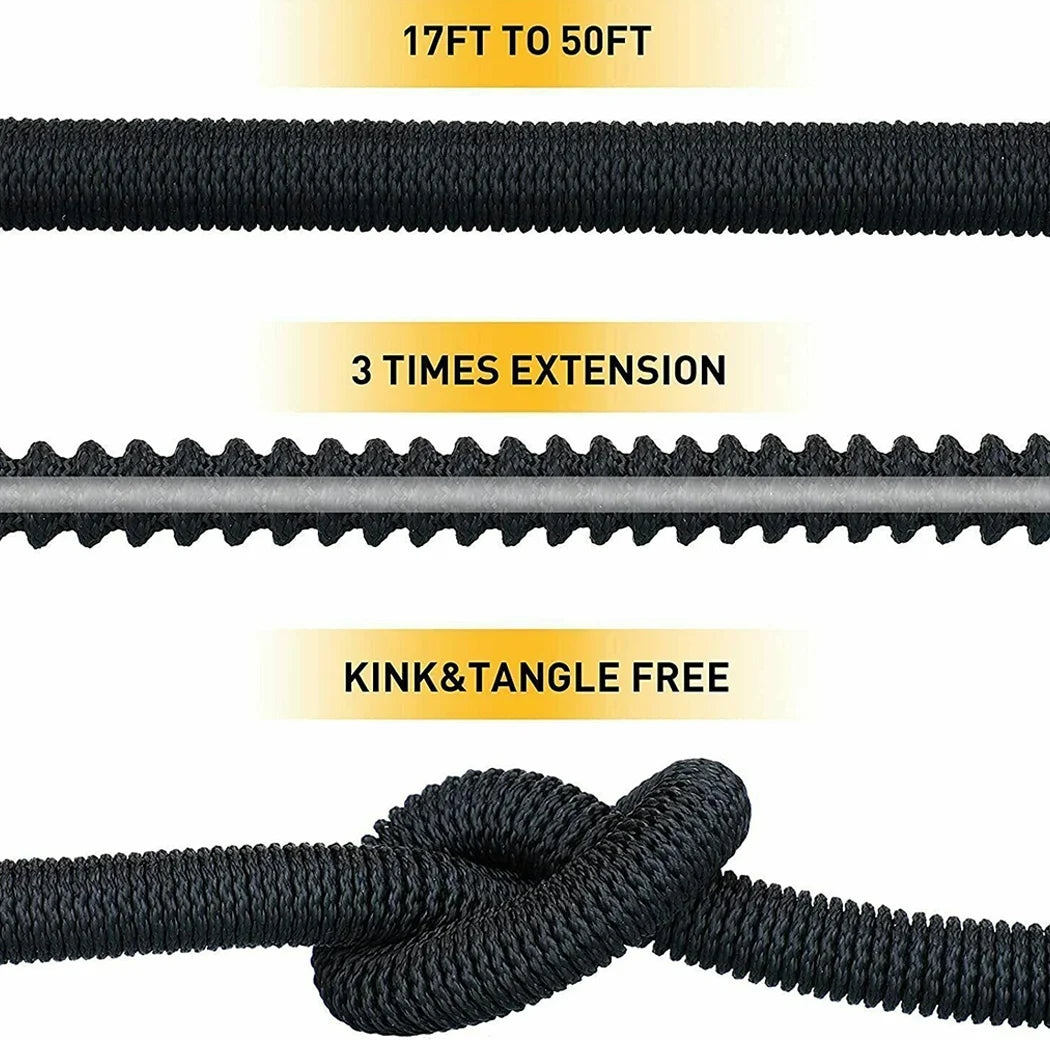 Expandable Garden Hose with Spray Nozzle and Storage Bag 50ft