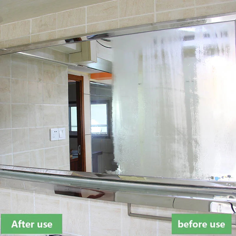 Anti Fog Glass Spray 300ml for Car Mirrors Windows Bathroom Glass with Foam and Towel