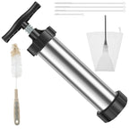 Stainless Steel Churro Maker Kit with 3 Nozzles Reusable Piping Bag Filling Tools and Cleaning Brushes