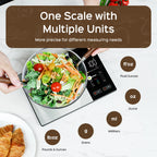 Digital Kitchen Food Scale with Nutritional Calculator LED Display 5kg Capacity Stainless Steel Surface