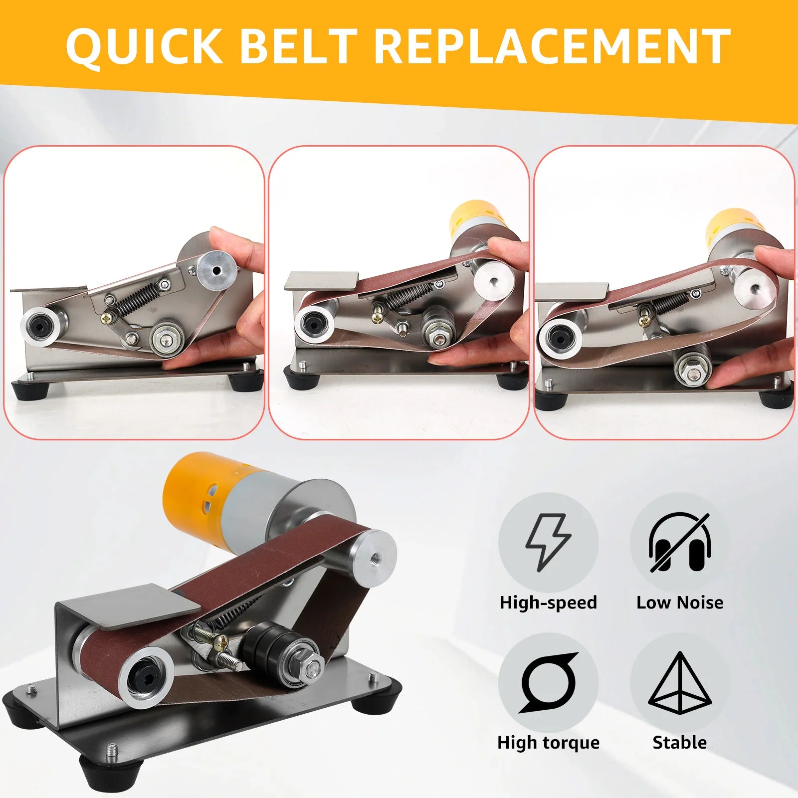 Adjustable Mini Belt Sander Grinder Electric Multifunction Tool Sharpener Polisher