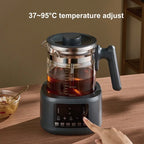 1.3L Electric Glass Tea Maker Kettle 600W with Temperature Control and Keep Warm Function