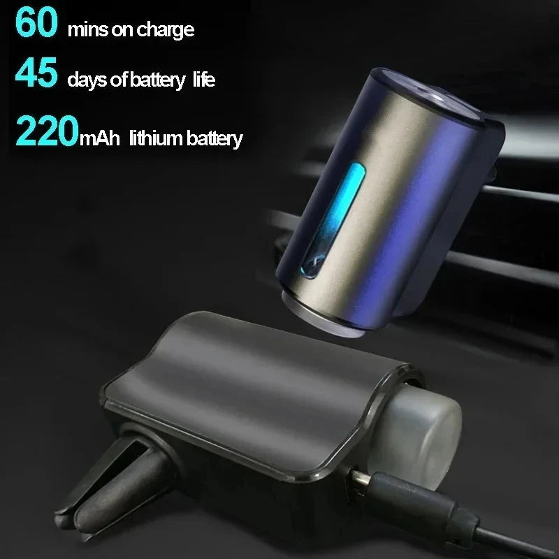 Electric Car Air Freshener Vent Clip Diffuser with 3 Liquid Fragrance Refills