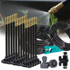 Outdoor Garden Misting System Kit 15m Adjustable Spray Nozzles Irrigation Set