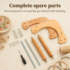 Adjustable Wooden Bead Loom Handcraft Weaving Tool for Bracelet and Jewelry Making