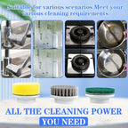 Cordless Electric Spin Cleaning Brush with LED Display, 5 Replaceable Heads, 3 Speed Adjustable Kitchen Bathroom Scrubber