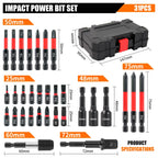 31-Piece Electric Screwdriver Bit Kit with Storage Case – Phillips, Hex & Torx Bits, Durable Alloy