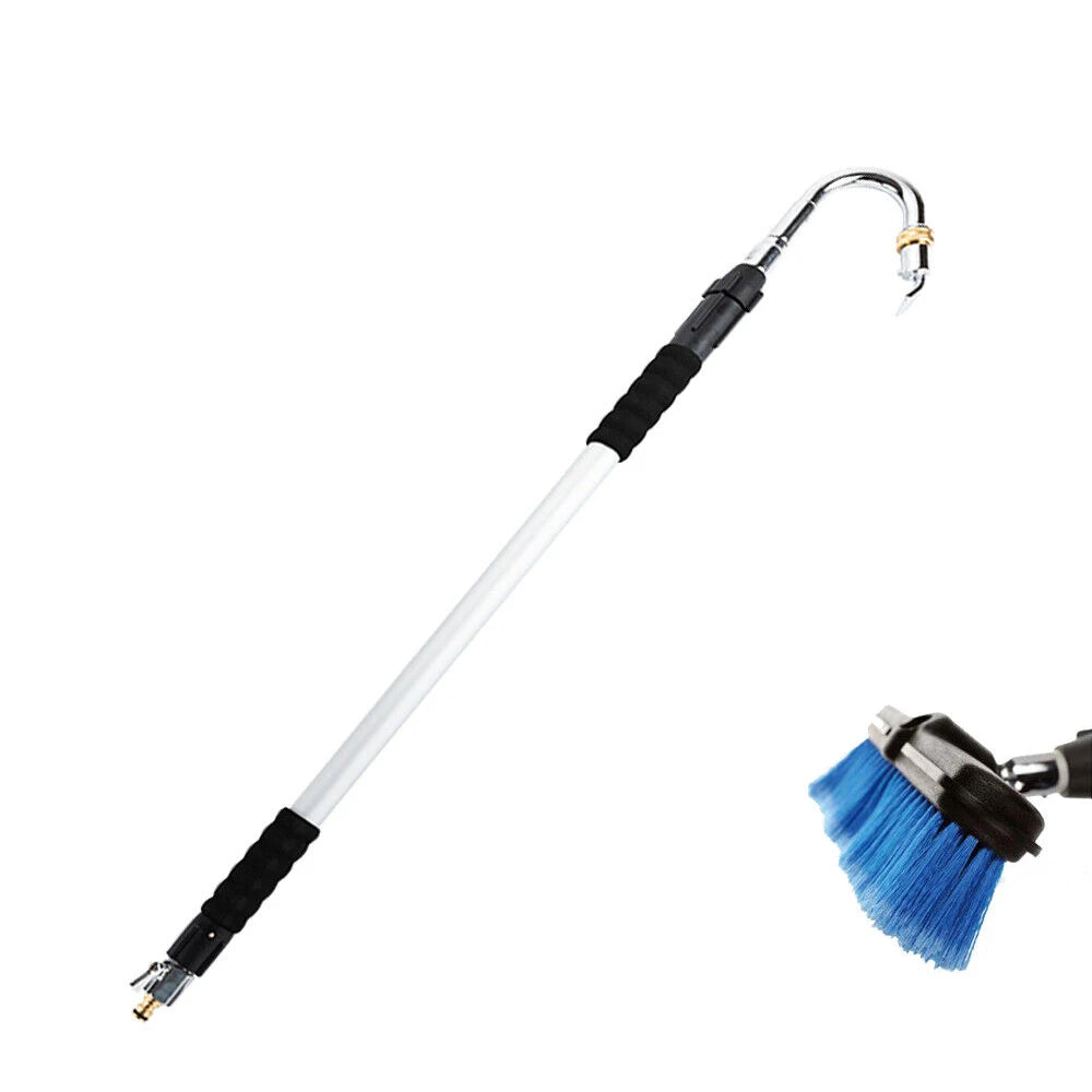 2-in-1 Telescopic Gutter and High Reach Cleaner with Adjustable Pole and Spray Nozzle