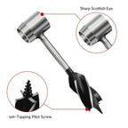 Heavy Duty Wood Drill Auger Bit with Four Blade Support Design for Carpentry and Outdoor Use