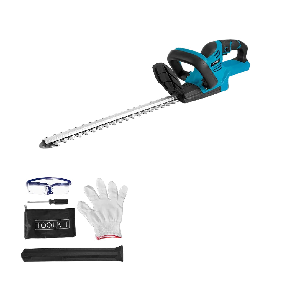 Cordless Electric Hedge Trimmer 51 cm Dual Blade Garden Shrub Cutter for 21 V Rechargeable Battery