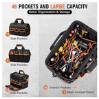 Heavy Duty Tool Caddy Organizer Bag with Multi Pocket Storage for Workshop and Electrician Tools